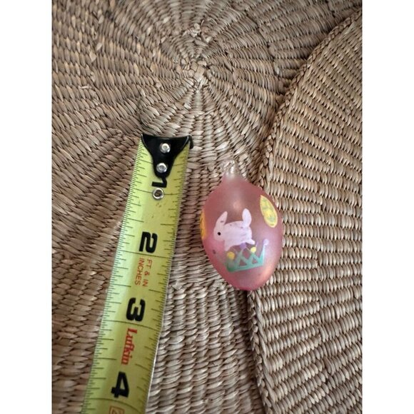 Vintage Hand-Painted Easter Egg Ornament – Bunny & Egg Design - Picture 6 of 6